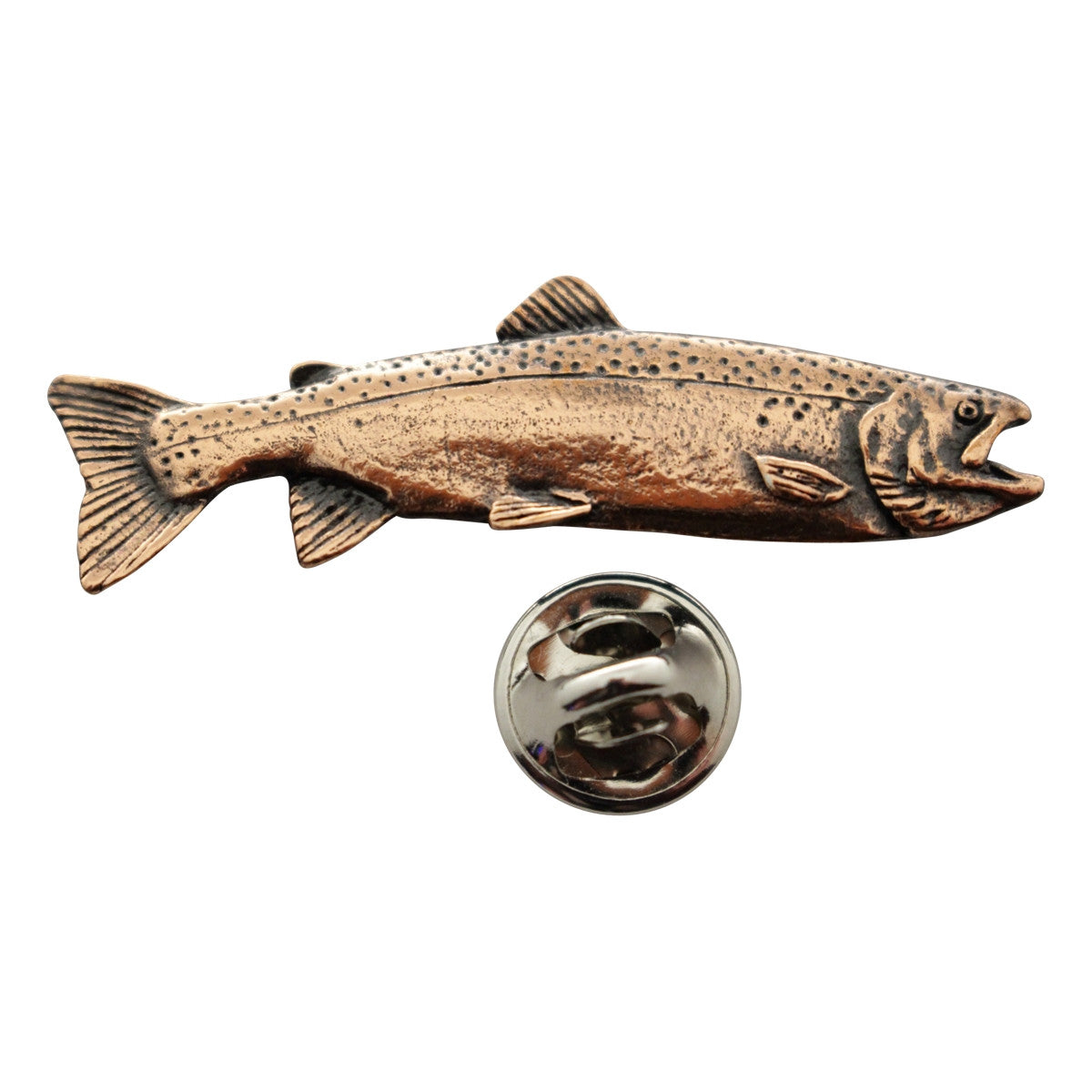 Female Steelhead Pin ~ Antiqued Copper ~ Lapel Pin ~ Sarah's Treats & Treasures